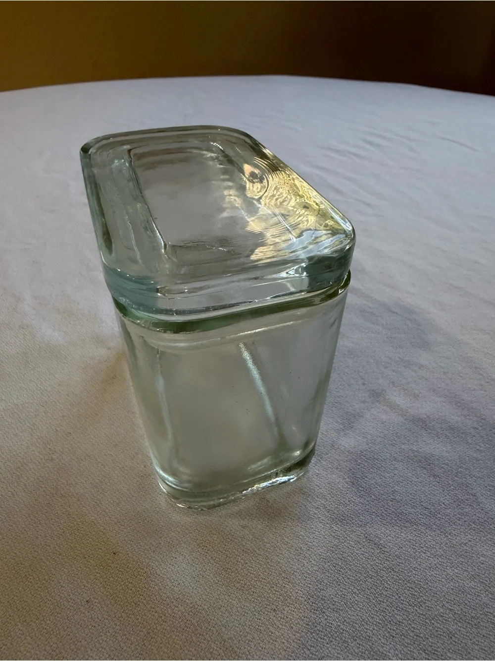VTG Clear Glass Rectangular Storage Jar with sealed Lid - Transparent